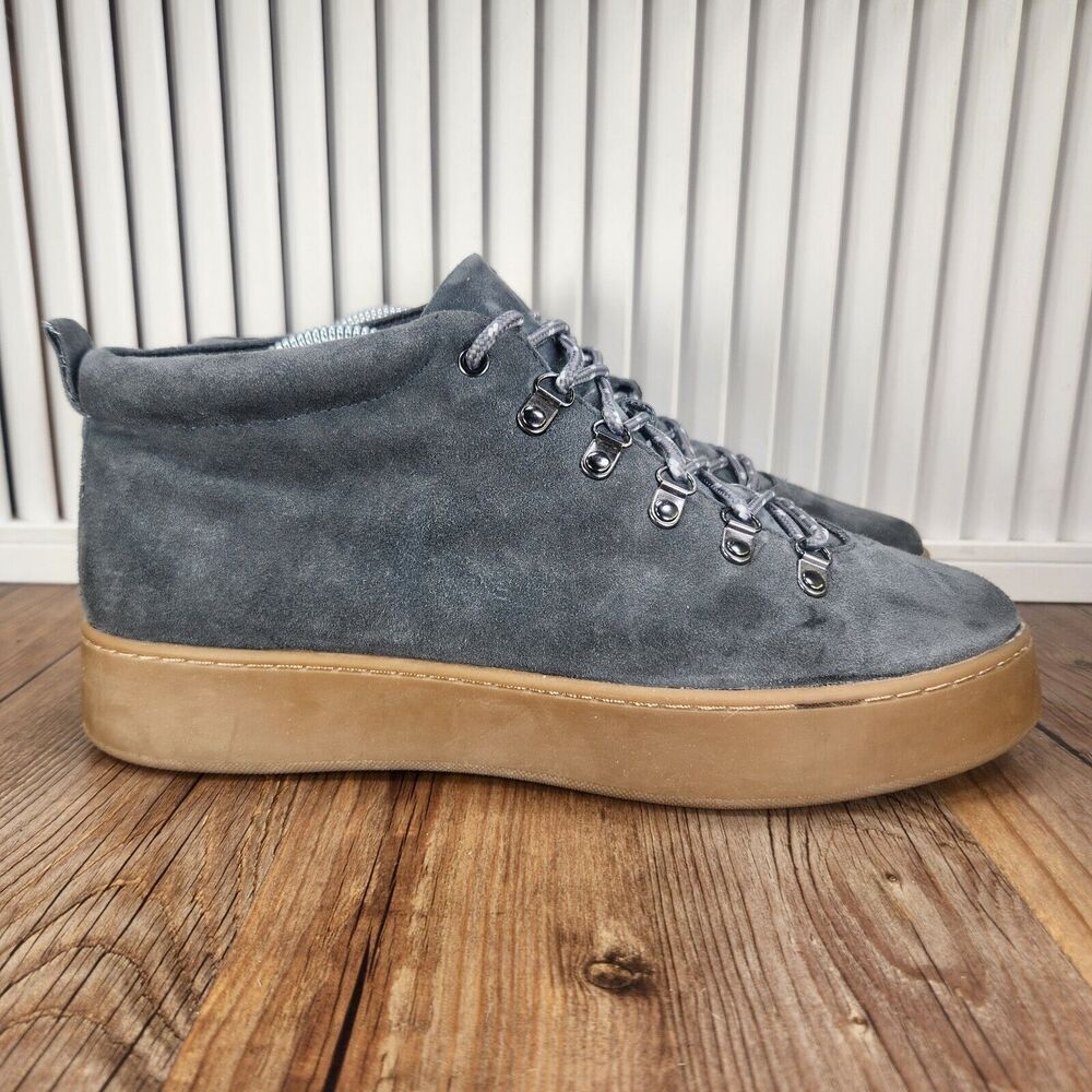 A7EIJE Atelje 71 Suede Sneakers Womens Sz 11 M Gray Mid Platform Designer Shoes